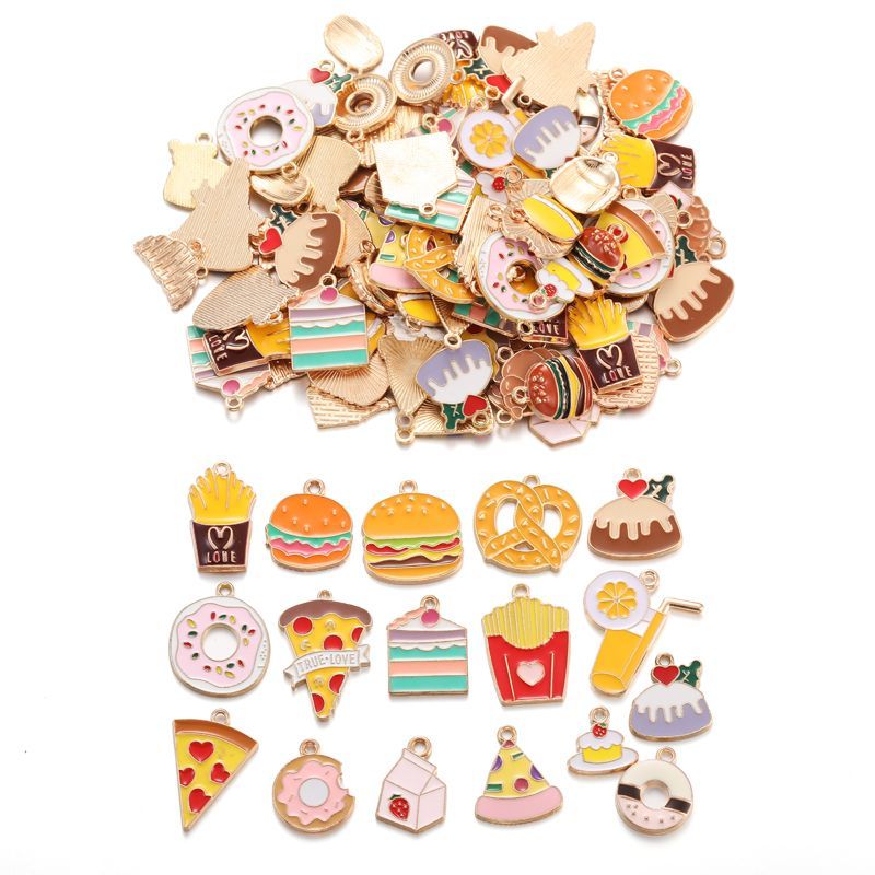 5PCS Dessert Theme Jewelry Making Findings Charm