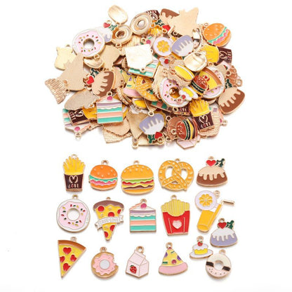 5PCS Dessert Theme Jewelry Making Findings Charm