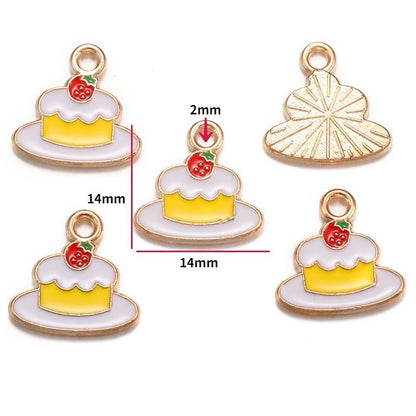 5PCS Dessert Theme Jewelry Making Findings Charm