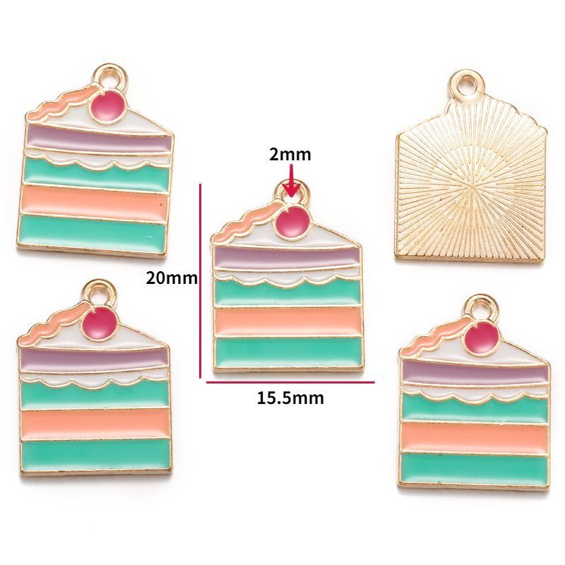 5PCS Dessert Theme Jewelry Making Findings Charm