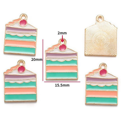 5PCS Dessert Theme Jewelry Making Findings Charm
