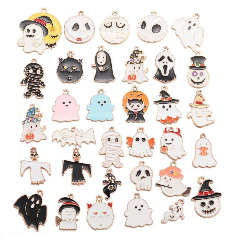 5PCS Halloween Style Theme Jewelry Making Findings Charm #1