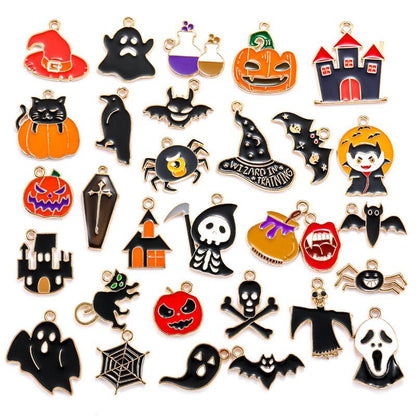 5PCS Halloween Style Theme Jewelry Making Findings Charm #2
