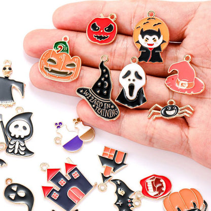 5PCS Halloween Style Theme Jewelry Making Findings Charm #2