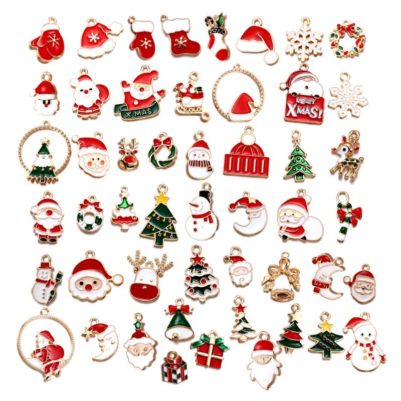 5PCS Mix Christmas Theme Jewelry Making Findings Charm