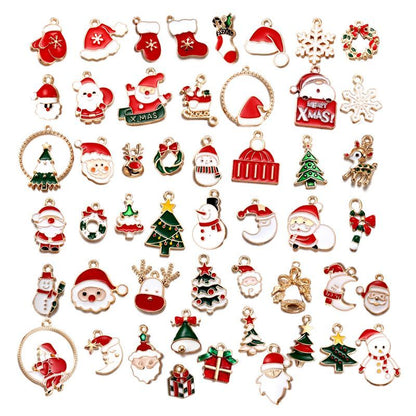 5PCS Mix Christmas Theme Jewelry Making Findings Charm