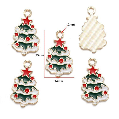 5PCS Mix Christmas Theme Jewelry Making Findings Charm