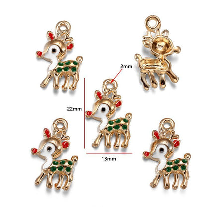 5PCS Mix Christmas Theme Jewelry Making Findings Charm