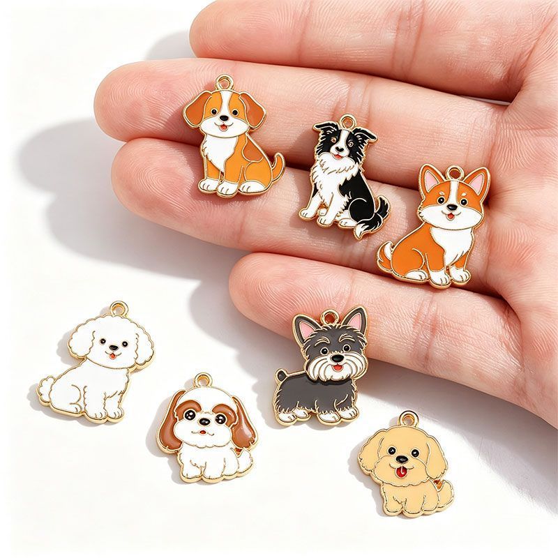 5PCS Cute Poppy Collection Charm For Jewelry Making Findings