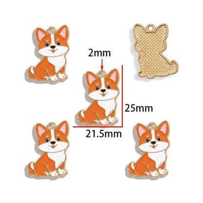 5PCS Cute Poppy Collection Charm For Jewelry Making Findings