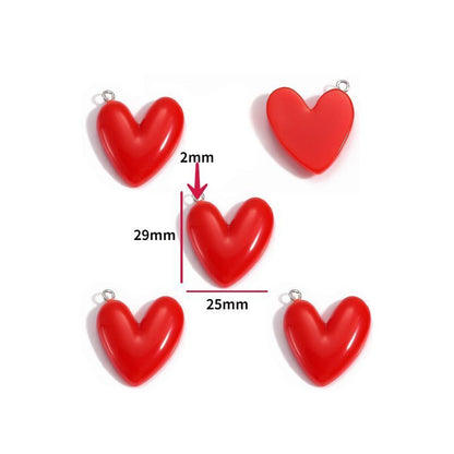 5PCS Lip Kiss Collection Resin Charm For Jewelry Making Findings