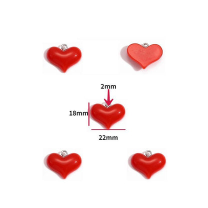5PCS Lip Kiss Collection Resin Charm For Jewelry Making Findings