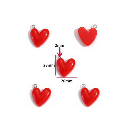 5PCS Lip Kiss Collection Resin Charm For Jewelry Making Findings