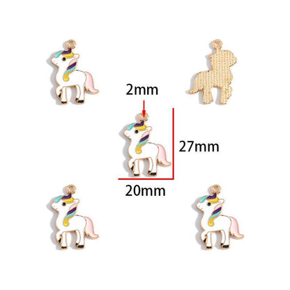 5PCS Unicorn Collection Charm For Jewelry Making Findings
