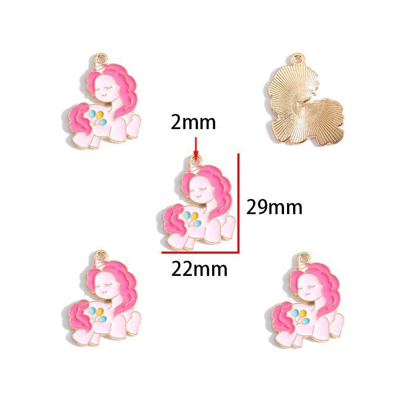 5PCS Unicorn Collection Charm For Jewelry Making Findings