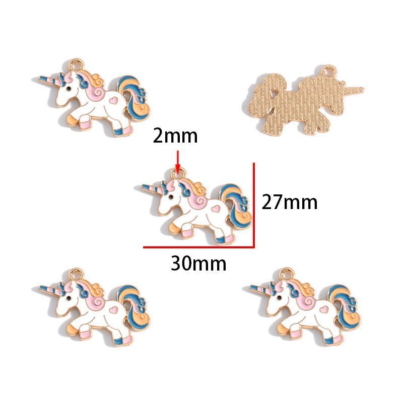 5PCS Unicorn Collection Charm For Jewelry Making Findings