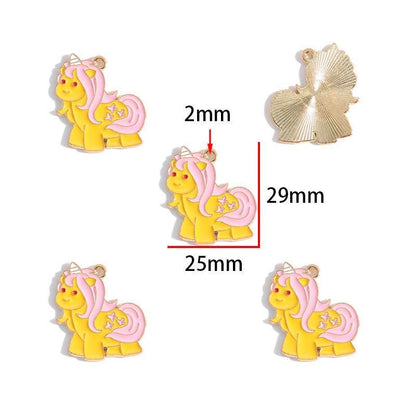 5PCS Unicorn Collection Charm For Jewelry Making Findings