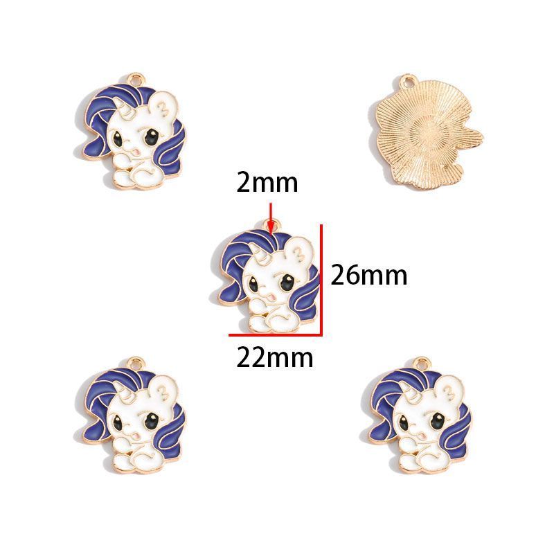 5PCS Unicorn Collection Charm For Jewelry Making Findings