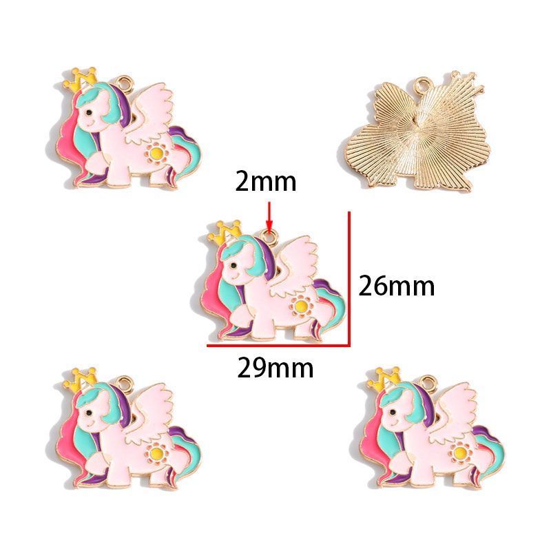 5PCS Unicorn Collection Charm For Jewelry Making Findings