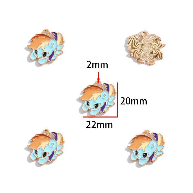 5PCS Unicorn Collection Charm For Jewelry Making Findings