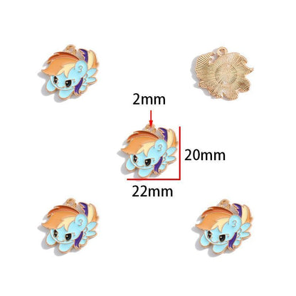 5PCS Unicorn Collection Charm For Jewelry Making Findings