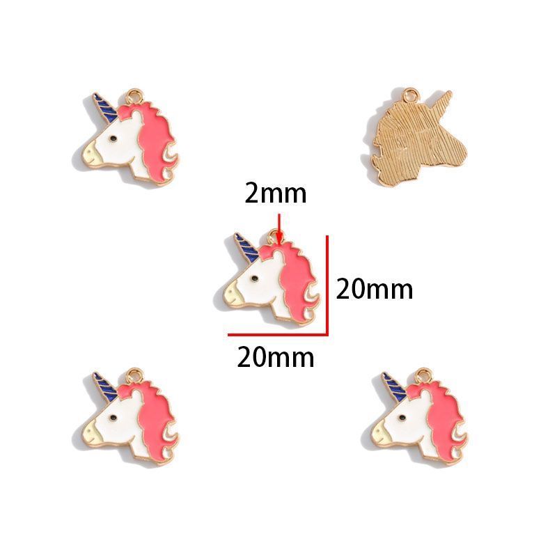5PCS Unicorn Collection Charm For Jewelry Making Findings