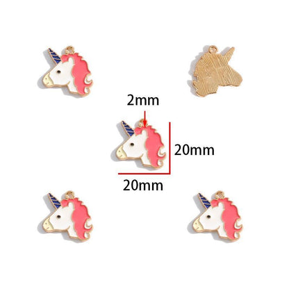 5PCS Unicorn Collection Charm For Jewelry Making Findings