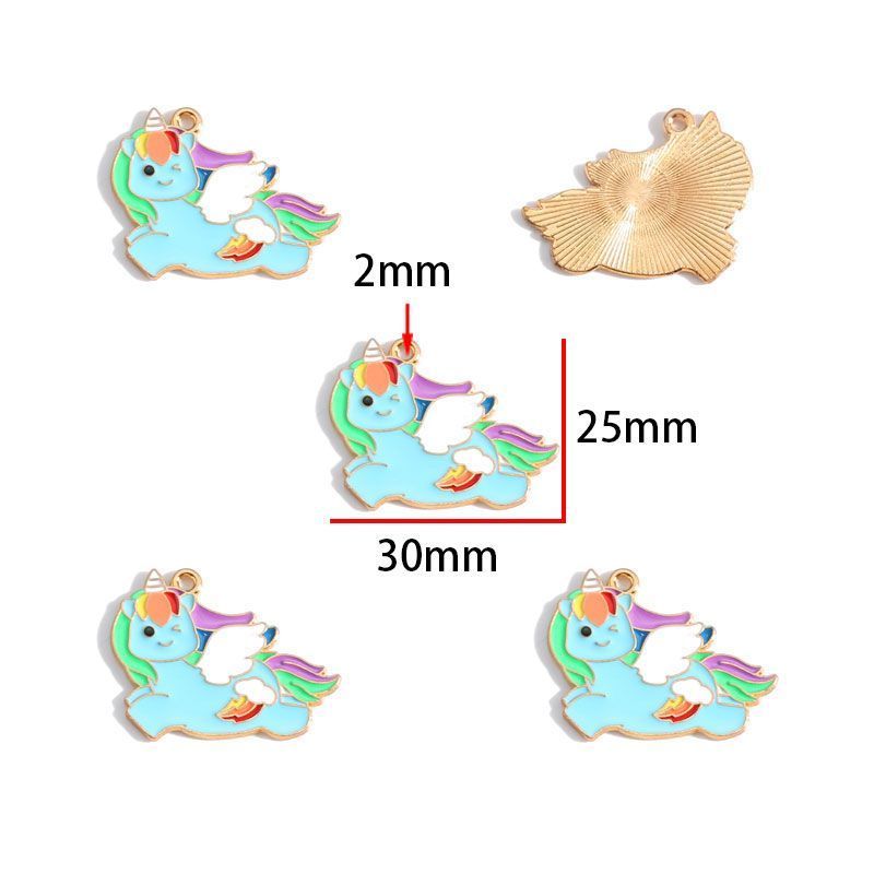 5PCS Unicorn Collection Charm For Jewelry Making Findings