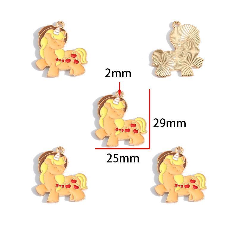 5PCS Unicorn Collection Charm For Jewelry Making Findings