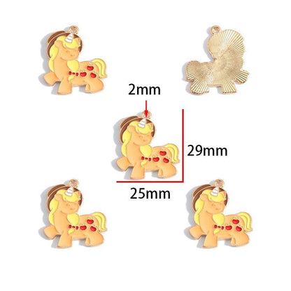 5PCS Unicorn Collection Charm For Jewelry Making Findings