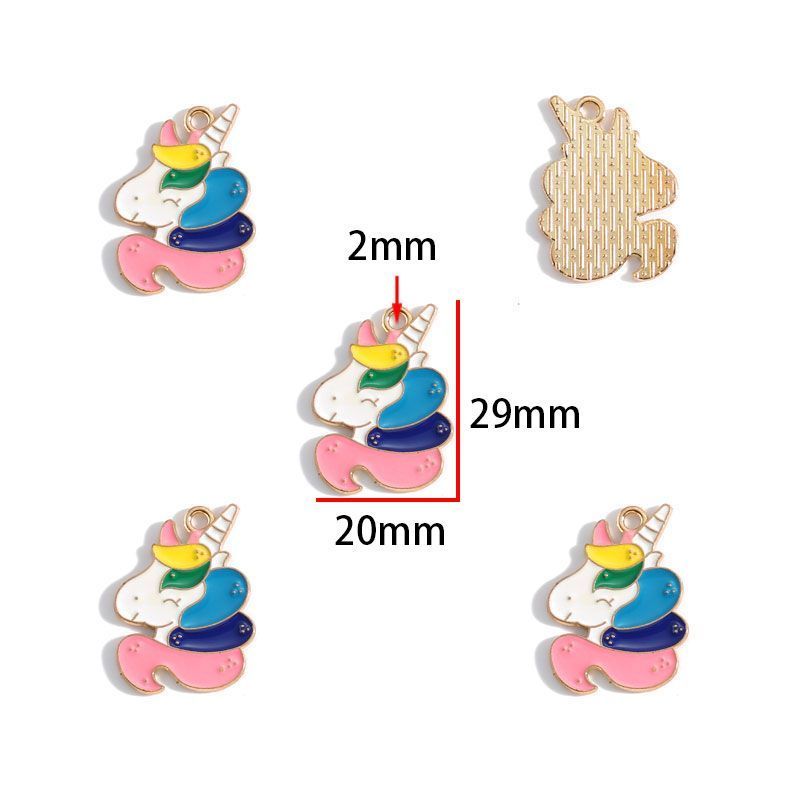 5PCS Unicorn Collection Charm For Jewelry Making Findings
