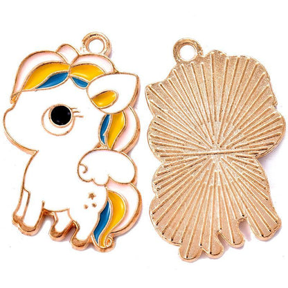 5PCS Unicorn Collection Charm For Jewelry Making Findings