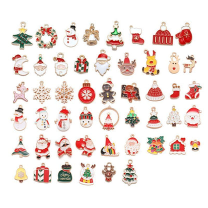 5PCS Christmas Tree Collection Charm For Jewelry Making Findings