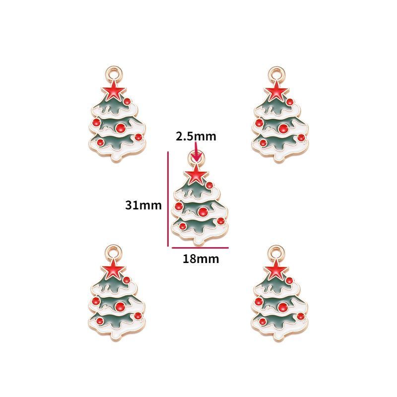5PCS Christmas Tree Collection Charm For Jewelry Making Findings