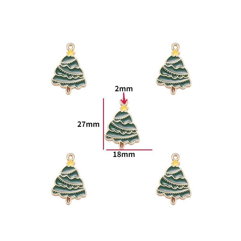 5PCS Christmas Tree Collection Charm For Jewelry Making Findings
