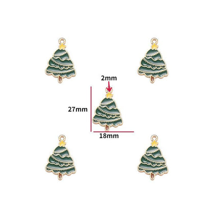 5PCS Christmas Tree Collection Charm For Jewelry Making Findings