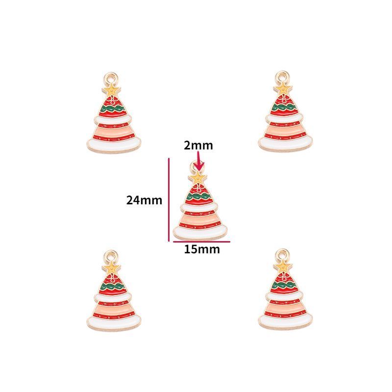 5PCS Christmas Tree Collection Charm For Jewelry Making Findings