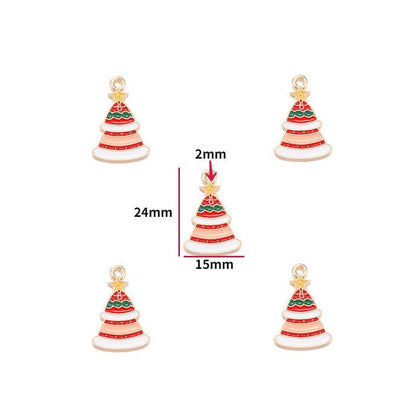 5PCS Christmas Tree Collection Charm For Jewelry Making Findings