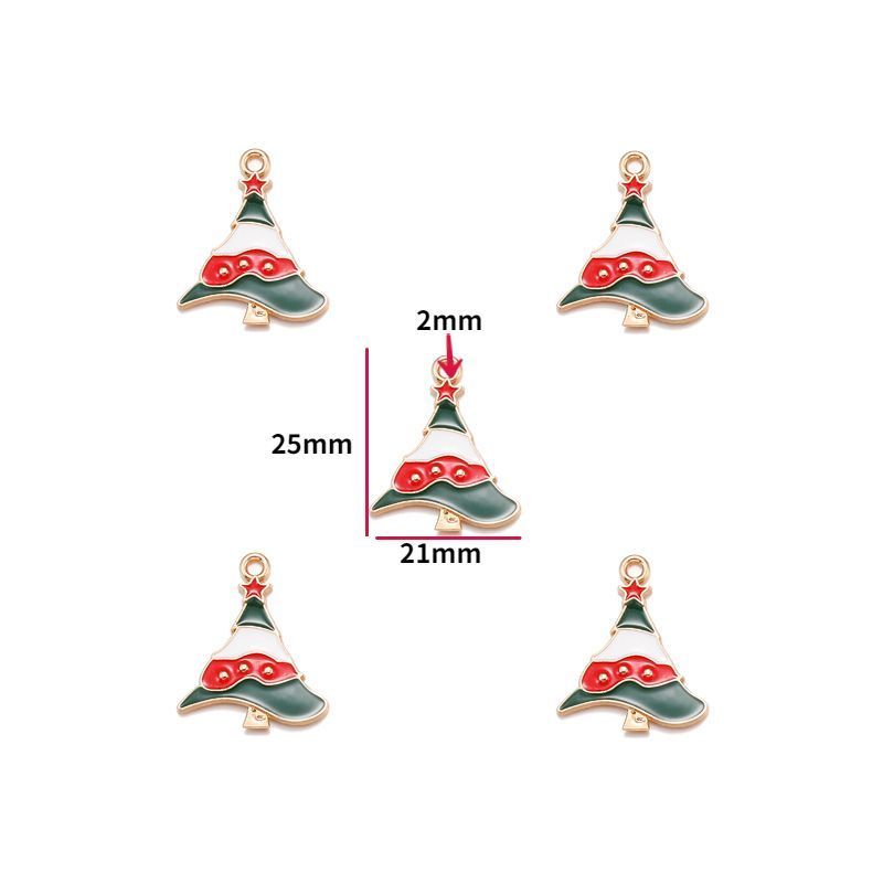 5PCS Christmas Tree Collection Charm For Jewelry Making Findings