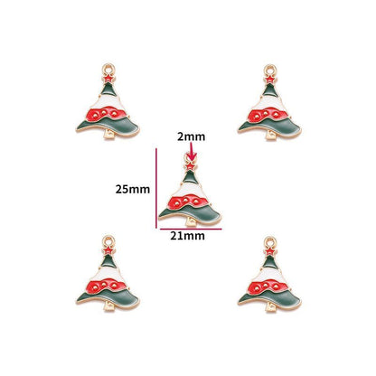 5PCS Christmas Tree Collection Charm For Jewelry Making Findings