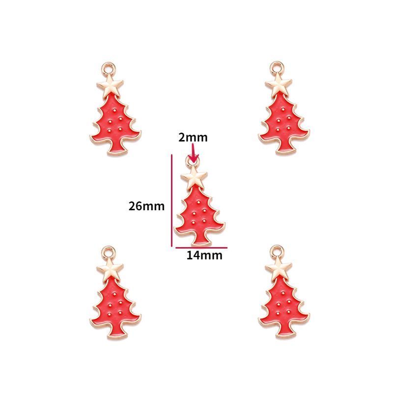 5PCS Christmas Tree Collection Charm For Jewelry Making Findings