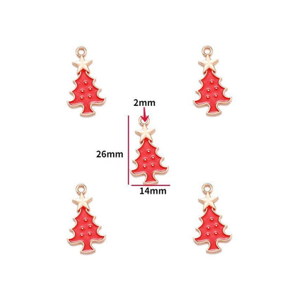 5PCS Christmas Tree Collection Charm For Jewelry Making Findings