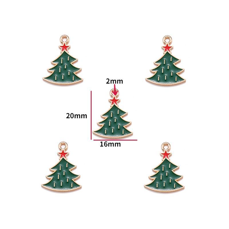 5PCS Christmas Tree Collection Charm For Jewelry Making Findings