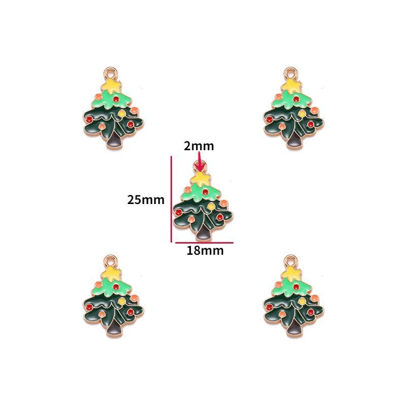 5PCS Christmas Tree Collection Charm For Jewelry Making Findings
