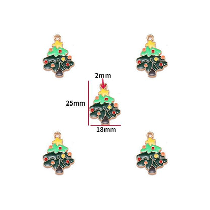5PCS Christmas Tree Collection Charm For Jewelry Making Findings
