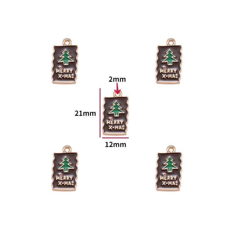 5PCS Christmas Tree Collection Charm For Jewelry Making Findings