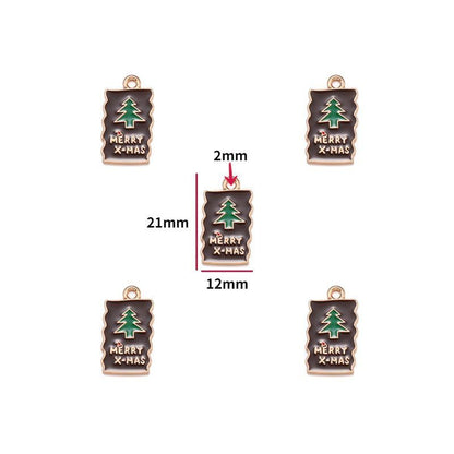 5PCS Christmas Tree Collection Charm For Jewelry Making Findings