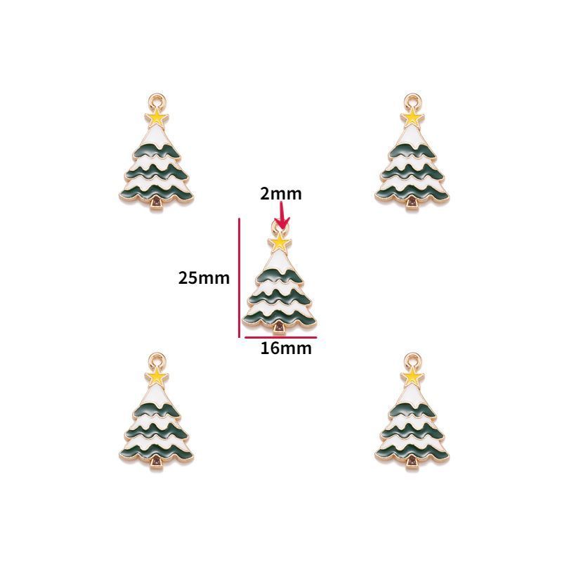 5PCS Christmas Tree Collection Charm For Jewelry Making Findings