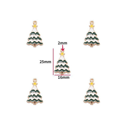 5PCS Christmas Tree Collection Charm For Jewelry Making Findings