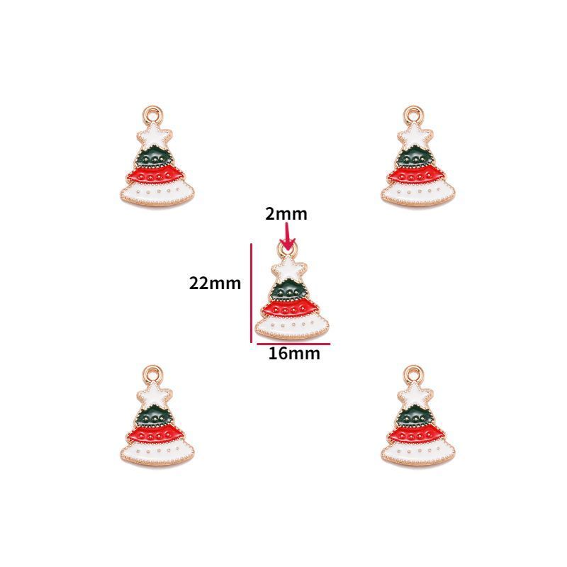 5PCS Christmas Tree Collection Charm For Jewelry Making Findings